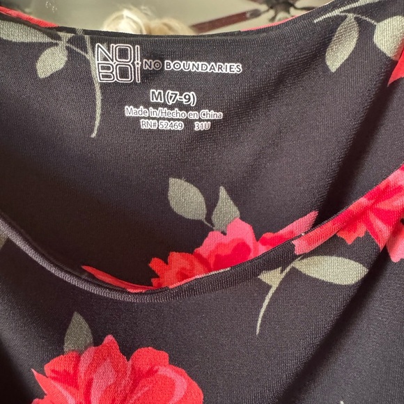 Floral Black and Red Dress - Picture 3 of 7